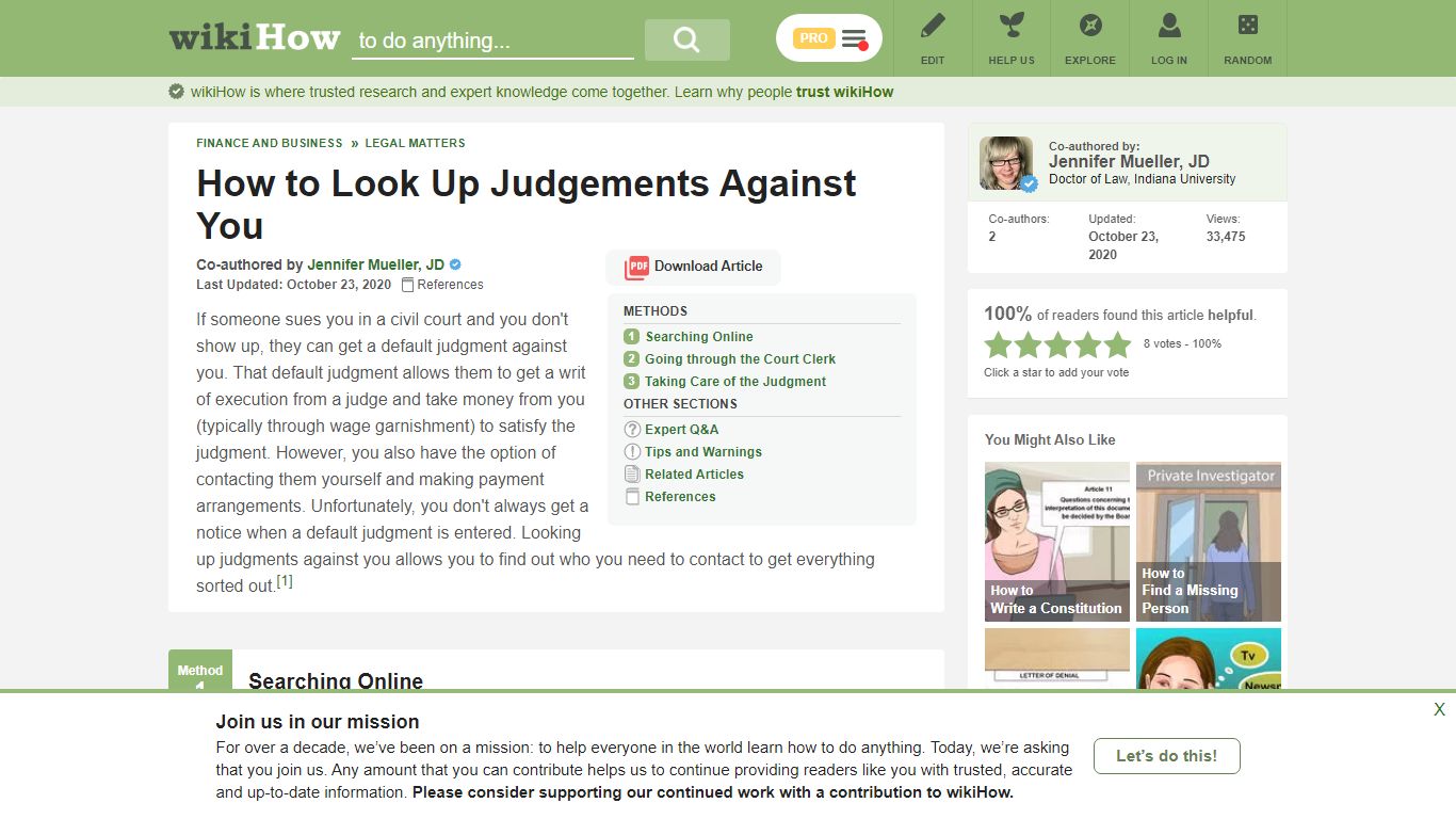 3 Simple Ways to Look Up Judgements Against You - wikiHow