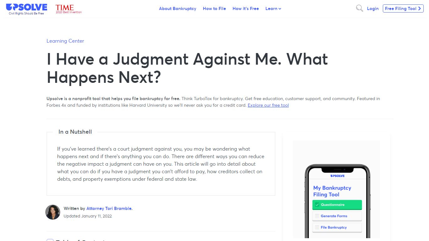 I Have a Judgment Against Me. What Happens Next? - Upsolve