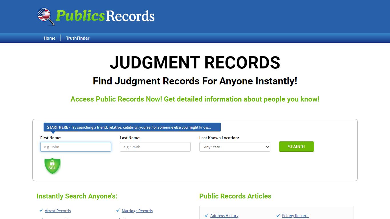 Find Judgment Records For Anyone
